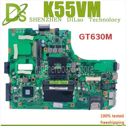 KEFU K55VM Motherboard For ASUS K55VM K55V K55 K55VJ Laptop Motherboard K55VM GT630 2GB REV 2.2 Test original Mainboard