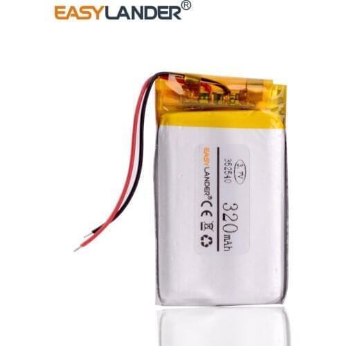 Li-polymer Battery 352540 3.7v 320mAh Lithium Polymer Battery Rechargeable registrar recorder