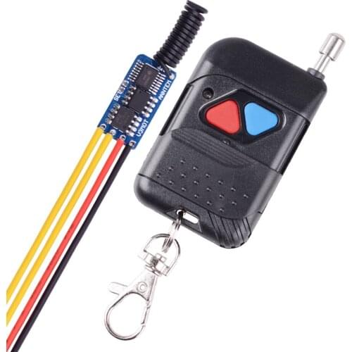 Mini Motor Remote Switch 3.6v 4.2v 4.5v 5v 6v 7.4v 9v 12v Motor Forwards Reverse Wireless Switch No Noise Receiver 100pcs/lot