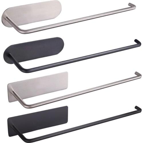 Multiple styles Self-adhesive Paper Roll Rack Towel Holder Toilet Paper Hanger Roll Fresh Film Storage Rack Wall Hanging Shelf