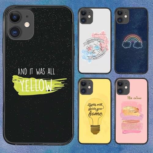 Cartoons Text Letter Phone Case For iphone 12 11 6 Mini Pro XS Max X XR 7 8 Plus Soft TPU Cover 12Pro 11Pro 12Mini
