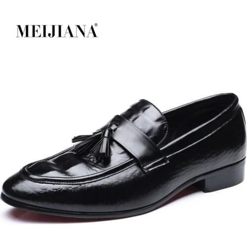 MEIJIANA New Fashion Handmade Mens Loafers Shoes Pu Leather Comfortable Moccasins Men 2018 Casual Shoes Loafers Big Size 38-47