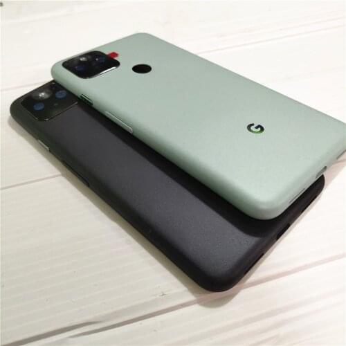 Original For Google Pixel 5 Pixel5 Back Battery Cover Door Housing Case Rear Camera Lens Glass Replace Parts