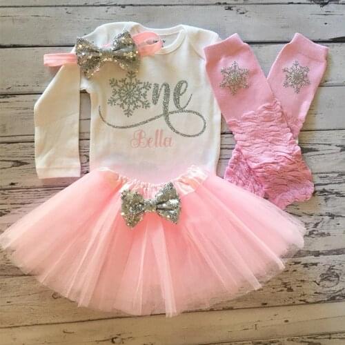 Personalized Winter 1st Birthday bodysuit & Tutu, 1st Birthday Bodysuit, Custom Name Birthday Outfit Set