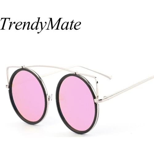 Hot Women Cat Eye Oversized Sun Glasses Big Round Frame Bohemian Vintage Sunglasses Oculos De Sol Feminino Gafas Lunettes 606M