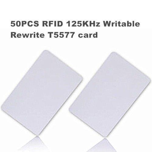 50PCS rfid 125KHz Writable T5577 empty Card Access Proximity Card programmable