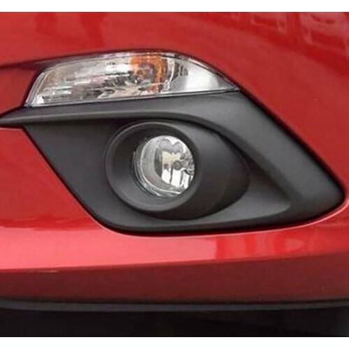 Car Front Bumper Fog Lamp Frame, Front Fog Lamp Cover, Fog Lamp Grille Trim for Mazda 3 Axela 2014 2015 2016