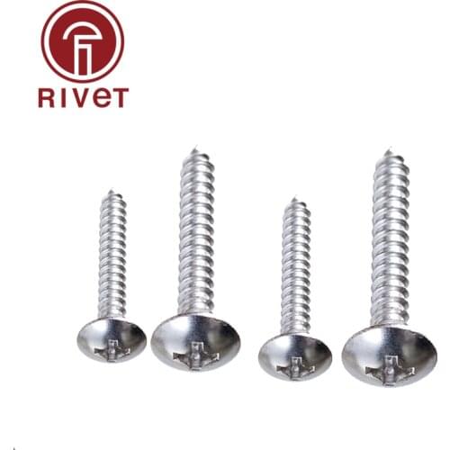 316 JISB1122T ST3.9 Truss Self Tapping Screws Big Round Screw Large Cross Recessed Mushroom Head Screw 316 Stainless Steel