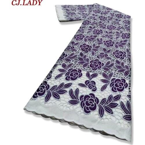 Net lace African Guipure Lace Fabric 2021High Quality Lace Latest French Cord Lace Fabric For Party Dress in Wedding 5 Yards A04