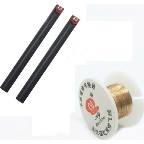 100M 0.02mm PCB Link Wire Copper Soldering Wire Maintenance Jump Line with handle for Mobile Phone Computer Welding Repair Tools
