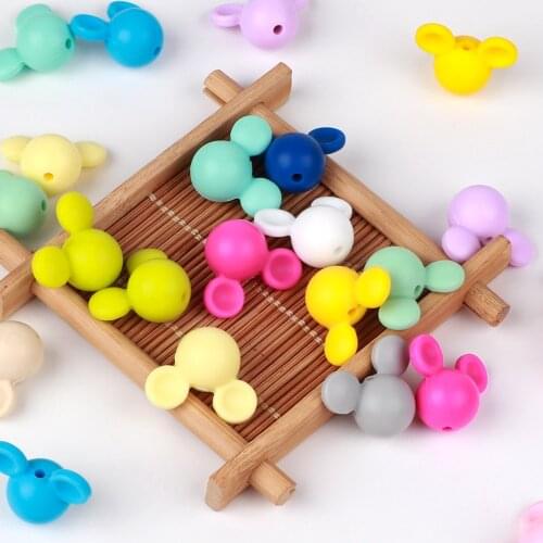 5Pc/lot Silicone Teething beads Baby Teether Toys Cute Teethers For Teeth Toxic Teething Accessories Food Grade Silicone