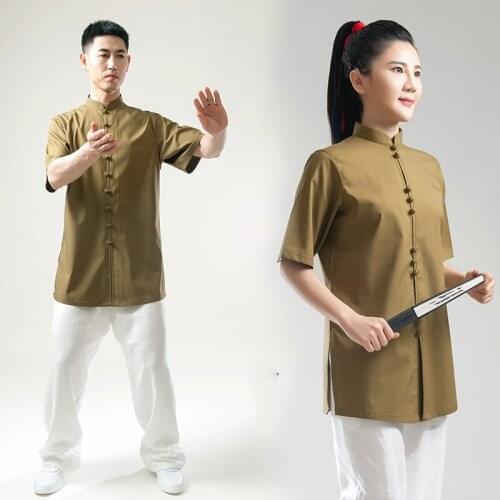 2021 New Style Women And Man Kung Fu Tai Chi Uniform Traditional Chinese Clothing Summer Martial Arts Wing Chun Free Shipping
