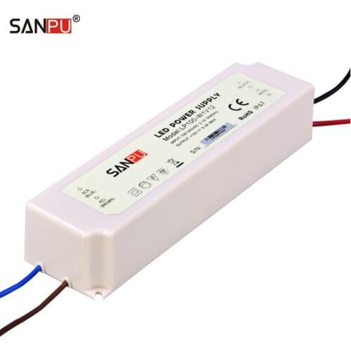 SANPU SMPS 100w 12v Power LED Driver 8a Waterproof Constant Voltage Switch Power Supply 220v 230v ac-dc Light Transformer IP67