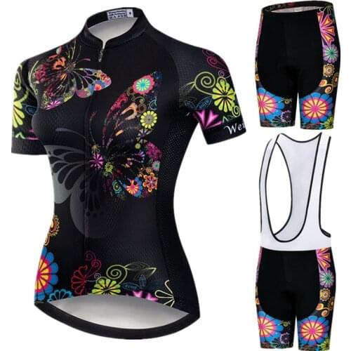 Weimostar 2021 Pro Cycling Clothing Women Suit Team Mountain Bike Clothing Anti-UV Bicycle Wear Short Sleeve Cycling Jersey Set