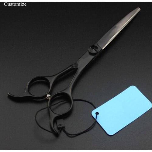 Customize logo japan 6.5 inch Curved Pet dog grooming hair scissors cut barber makas dog cutting shears hairdressing scissors