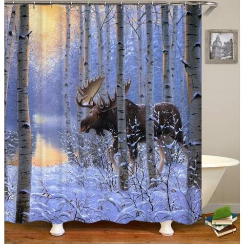 Shower Curtains Animal Elephant Zebra Funny Curtains for Bathroom Waterproof Fabric Bath Curtains Customized