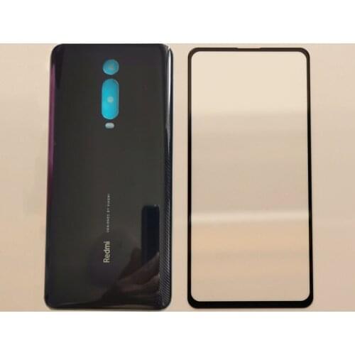 For XIAOMI MI 9T MI9T Redmi k20 Pro New Rear Housing Battery Door Back Glass Cover Case + Front Touch Screen Outer Glass Panel