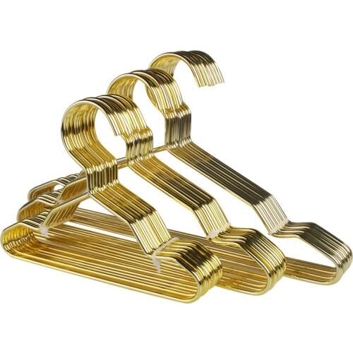 10pcs Creative Pet Clothes Rack Special Cat Dog Clothes Hanger Home Pet Costume Rack Gold metal hanger