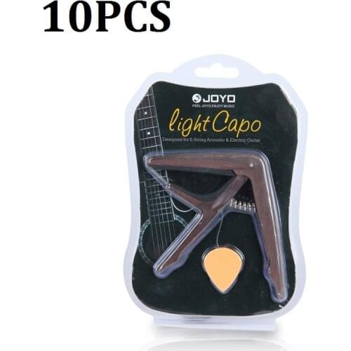 10PCS JOYO JCP-01 Light Guitar Capo Quick Change Clamp Key Plastic Steel with Pick for 6-String Acoustic Electric Guitar