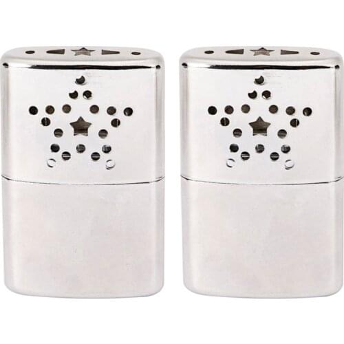 2Pcs Portable Fuel Hand Warmer Reusable Platinum Standard Pocket Handy Hand Warmers Head for Outdoor Hunting Fishing