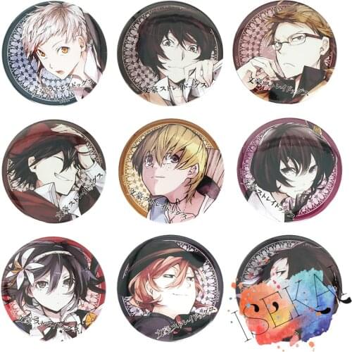 Bungo Stray Dogs Anime Metal Badge Atsushi Nakajima Dazai Osamu Badge Brooch Pins