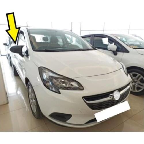 Bat Rear Mirror Cover For Opel Corsa E Model Piano Black Side Cap Case Protector 2PCS External Car Tuning Modify Accessories