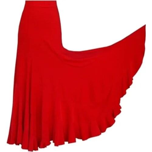 Black Red Adult/Women Flamenco skirt Long dress Skirts Flamenco dance costumes Spanish dance skirts standard ballroom
