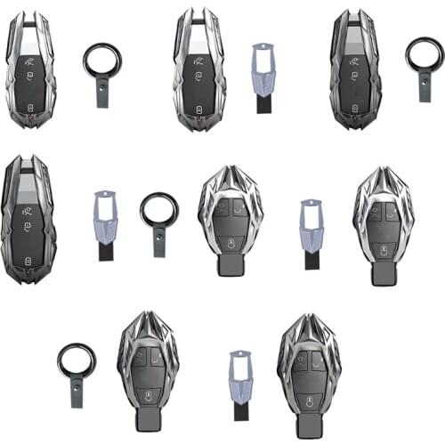 Zinc Alloy Car Key Fob Case Protector Holder for Benz E/C/GLE Auto Accessories null
