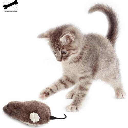 Hot Cat Toy Winding Plush Mechanical Mice Playing Clockwork Mouse Toy Animals Funny For Cat Dog Pet Accessories