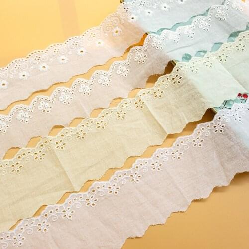 5Yard/Lot NEW Hollow Out Cotton Cloth Embroidered Lace Trim Cos Clothes Dress DIY Cuffs Neckline Fabric Accessories