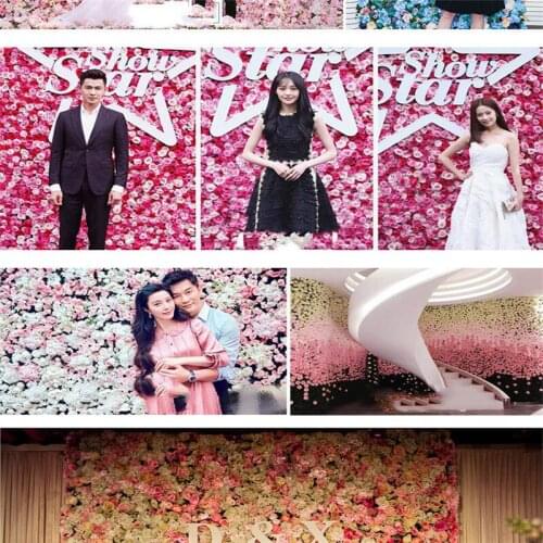 Simulation Hydrangea Flower Arrangement Wedding Background Wall Photo Studio Photography Props ArtificialFlower Road Introducti