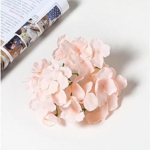 5PCS 15cm Artificial Hydrangea Flower Head DIY Wedding Arch Background Wall Decorative Fake Flowers Home Garden Decor Flores