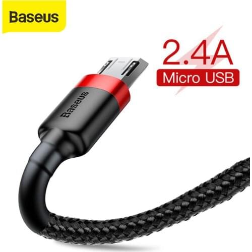 Baseus 2.4A Micro USB Cable Quick Charge USB Data Cable for Android Mobile Phone USB Charging Cord for Samsung Xiaomi Huawei