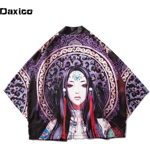 Men Japanese Kimono Cardigan Women Samurai Costume Clothing Harajuku Streetwear Samurai Costume Yukata Male Haori Obi 2020
