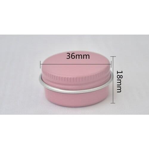 Wholesale Manufacturers 10g 10ML pink 36*18mm thread small aluminum jar comia ointment cooling oil cosmetics sample boxes