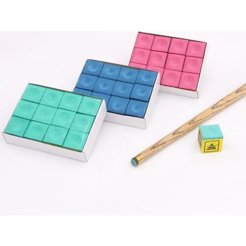 Genuine King Pool Cue Stick Kit Billiard Cue Chalks High Quality 12 Pieces Per Box Billiard Accessories 2019