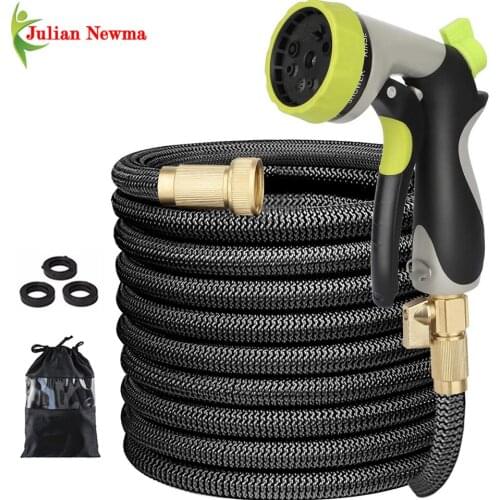 Garden Watering Hose Spray Gun Hose Hook High-Pressure Car Wash Hose Water Gun 25FT-100FT Expandable Magic Flexible Water Hose