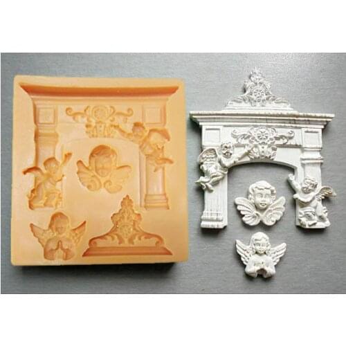 Silicone mold angel silicone fandont mold Rome Chocolate molds angels candy mould cake decorating tools sugar craft tools PRZY