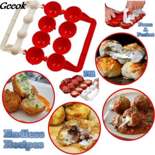 Creative Plastic Meatballs Maker Fish Balls Molds DIY Stuffed Meat Ball Mold Rice Balls Making Cooking Tool Kitchen Gadget