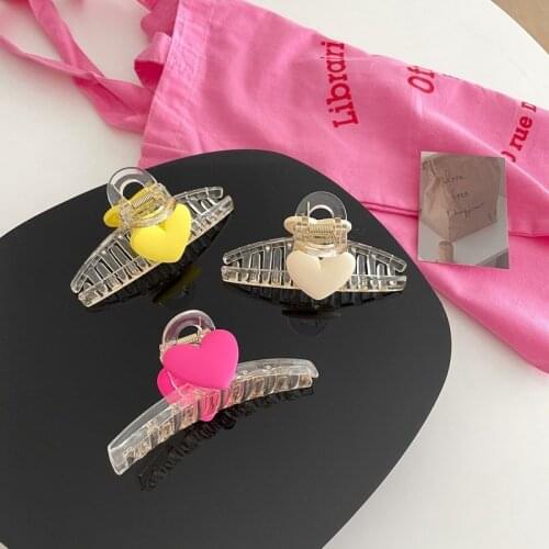 Love candy color catch clip South Korea ins summer sweet girl back head plate hairpin temperament shark clip headdress