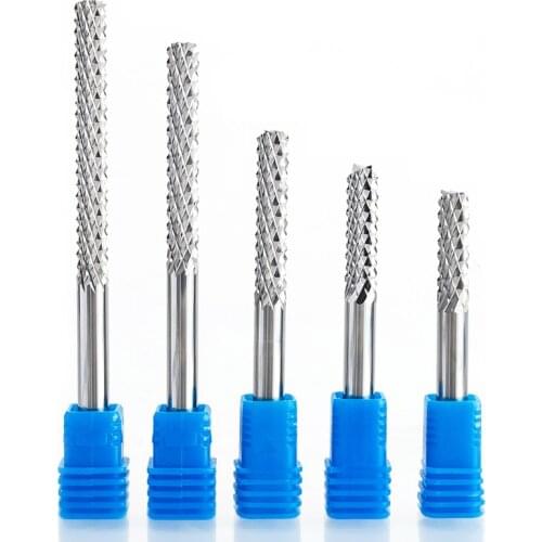 1 pcs 3.175mm 4mm 6mm Carbide Tungsten Corn Cutter cutting PCB milling bits end mill CNC router bits for wood Engraving machine