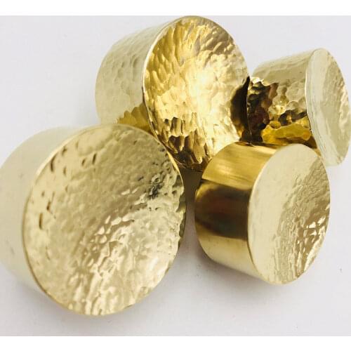 1 piece Hammer Brass Cabinet Handles Drawer Cupboard Knobs Handmade Hammered Furniture Door Pull Knob