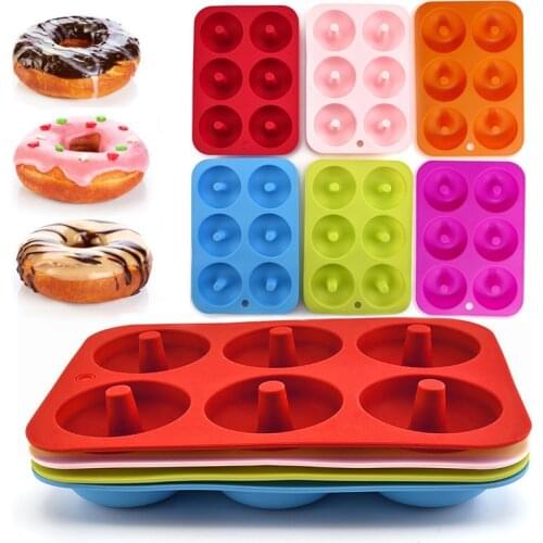 1pc Silicone Donut Mold Strawberry Cake Mould Non-Stick Candy Doughnut Baking Pan Bakeware Tool silicone molds accessories