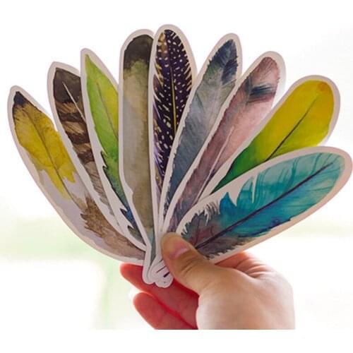 30pcs bookmark Feather book marks clips para papel Stationery items Office accessories School supplies marcador de libro FC381