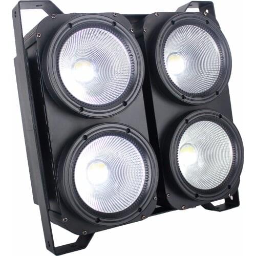 4pcs/lots+Flight Case ) 4x100W LED COB Light 4 Eyes Led Audience Light 100W COB Power Lamp CW/WW/ Optional Led Individual