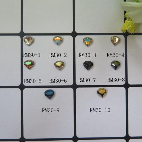 5pcs Cute High Quality 6*6MM Flat-Back Diamond Shape Crystal Gem Stone Nail Art Gem RM30