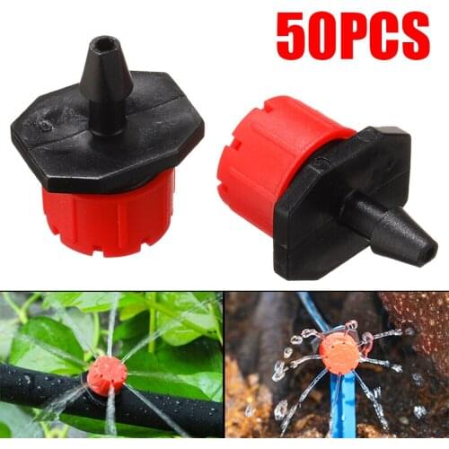50Pcs Irrigation Heads Plants Drip Sprinklers Adjustable Micro Plants Irrigation Watering Drip Sprinklers Garden Water Tool