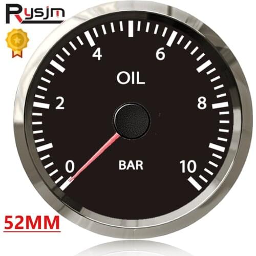 52mm Programmable WiFi Oil Pressure Gauge 0-10Bar Compatible with All Types or Ranges Ohm Signal Sensor For Car Boat Motorcycle