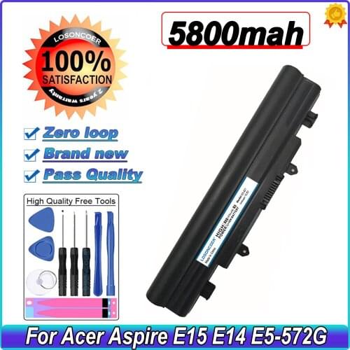 5800mAh AL14A32 Laptop Battery For Acer Aspire E15 E14 Touch E5-421 E5-572G For EXTENSA EX2509 2510G EX2510 SERIES TMP256-M-39NG