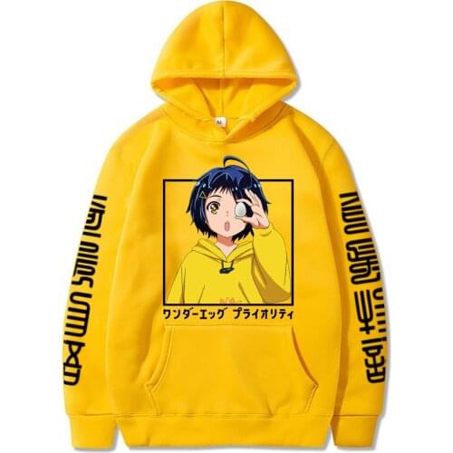 Anime Wonder Egg Priority Hoodie Pullover Tops Long Sleeve Casual Loose Print Uniex